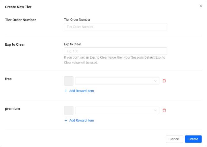 Create single tier form