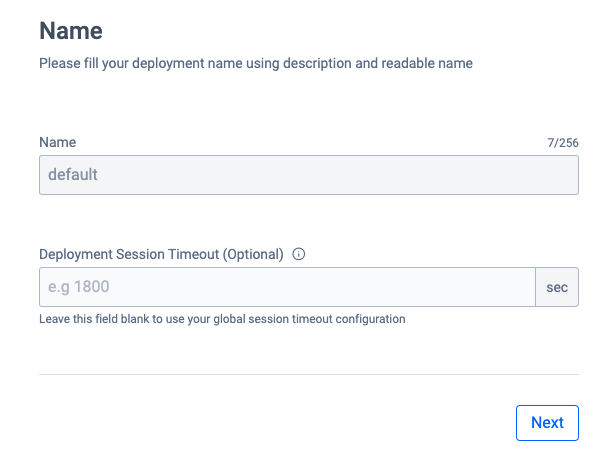 deployment creation wizard