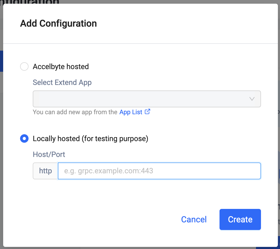 custom configuration for testing purposes