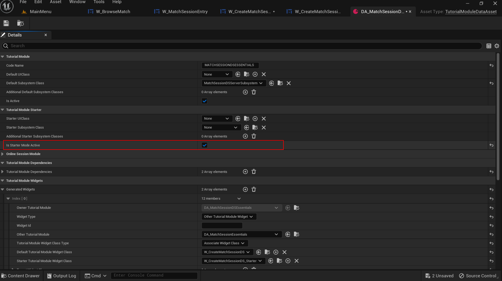 Data Asset changes preview