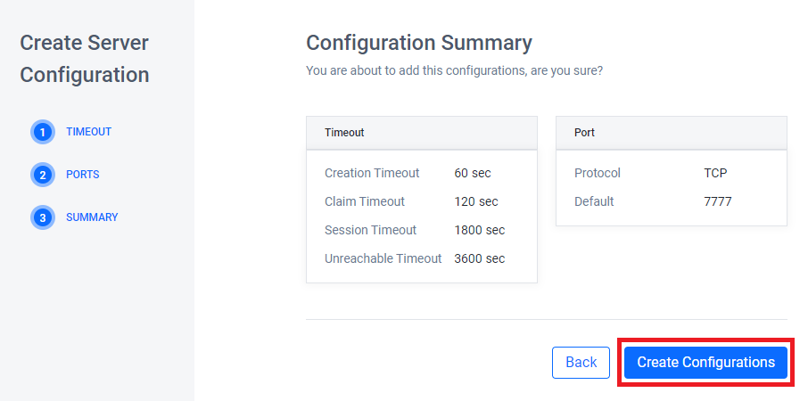 DS config summary