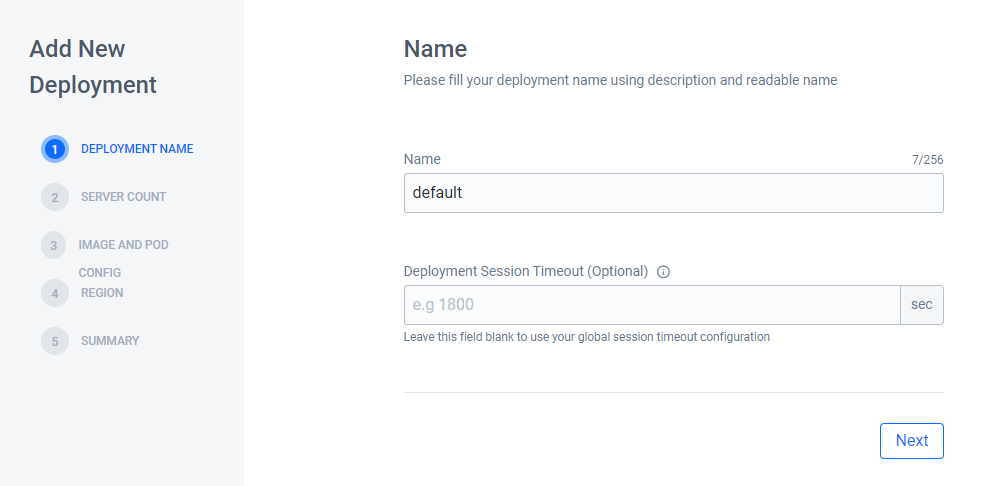 Deployment&#39;s name config