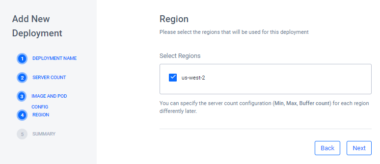 Deployment&#39;s region config