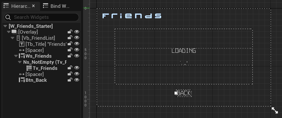 Accepted friends widget