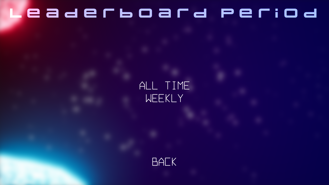 Leaderboard period widget