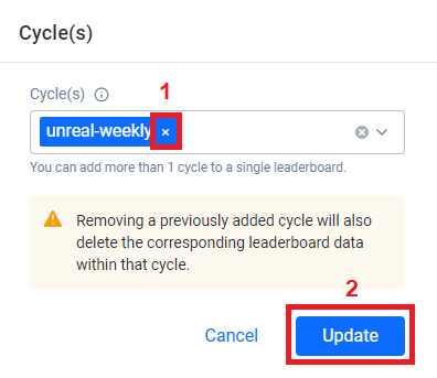 Modifying leaderboard cycle