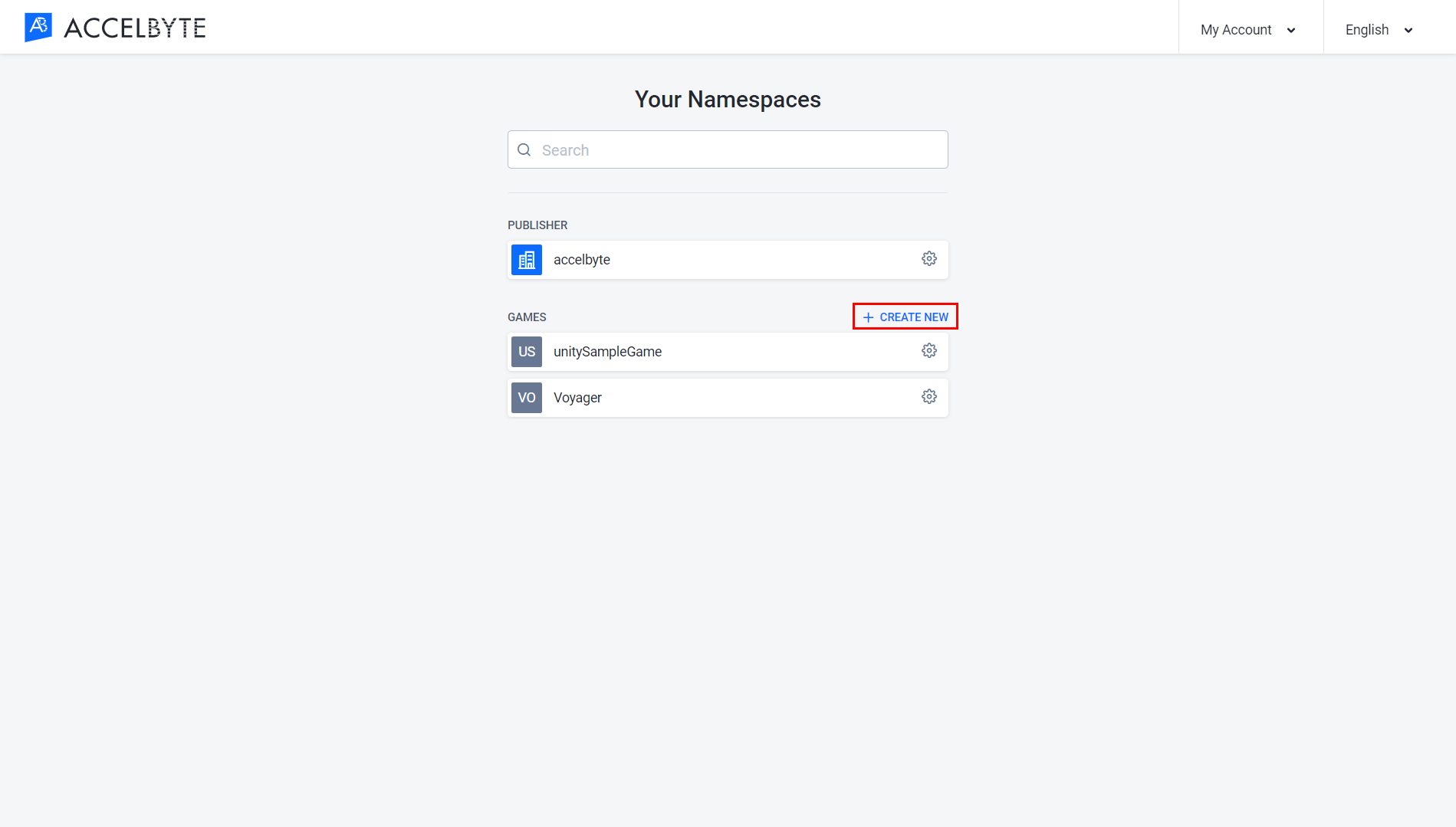 Create New Namespace