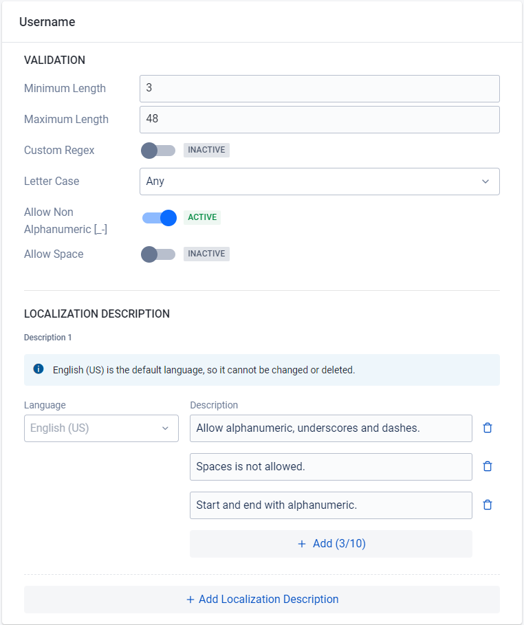 Username Validation