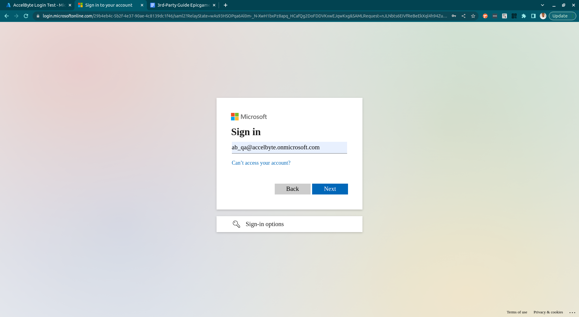 Microsoft Login