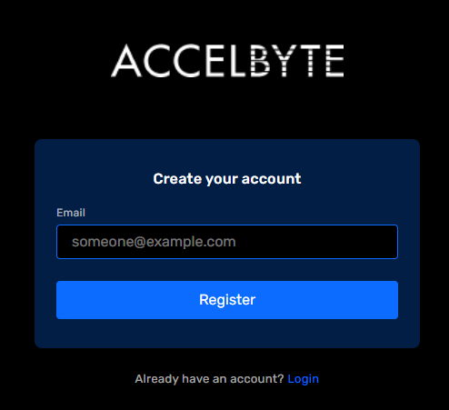 Full account registration 2