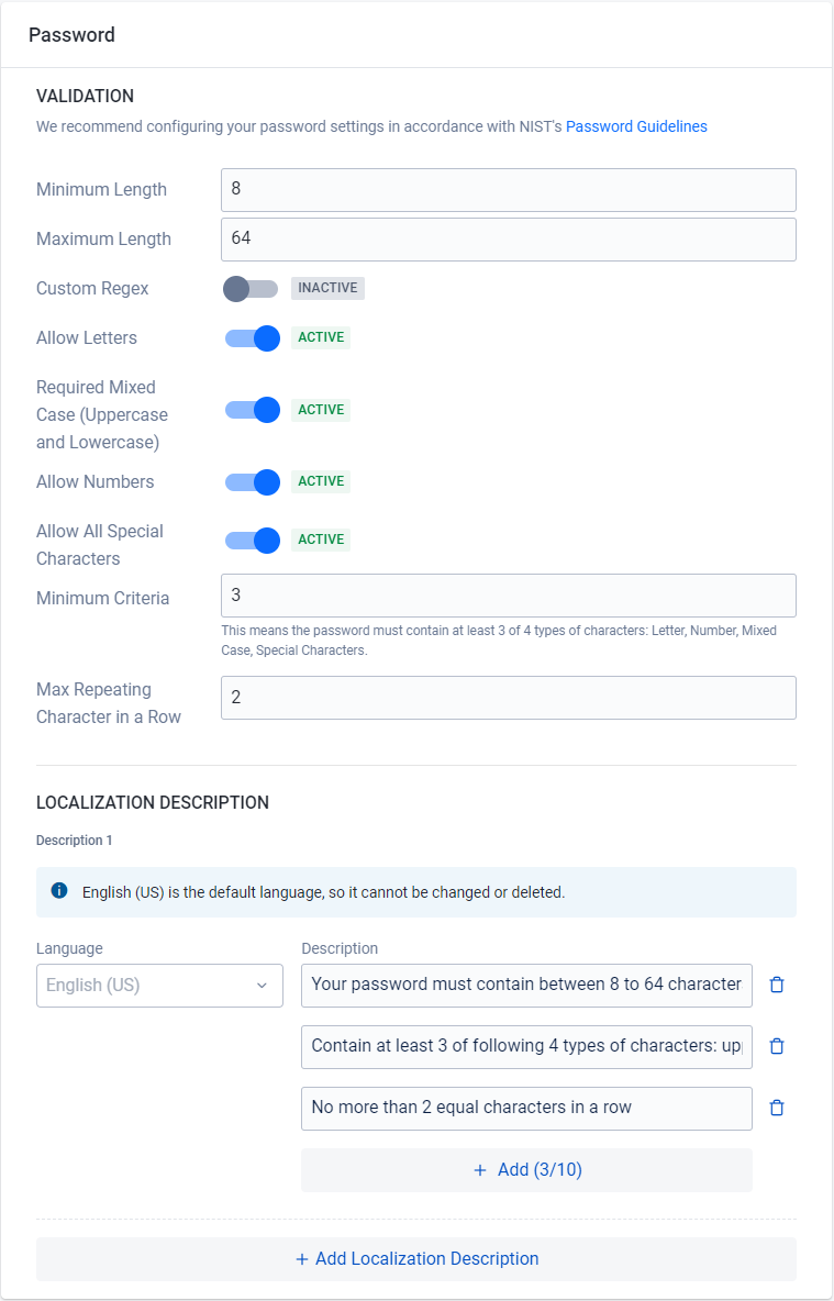 Password Validation