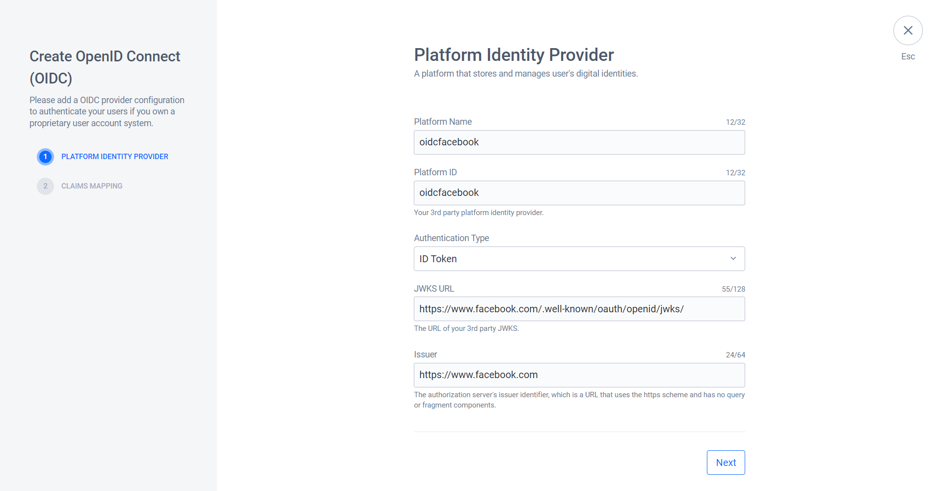 ID Token Config 1