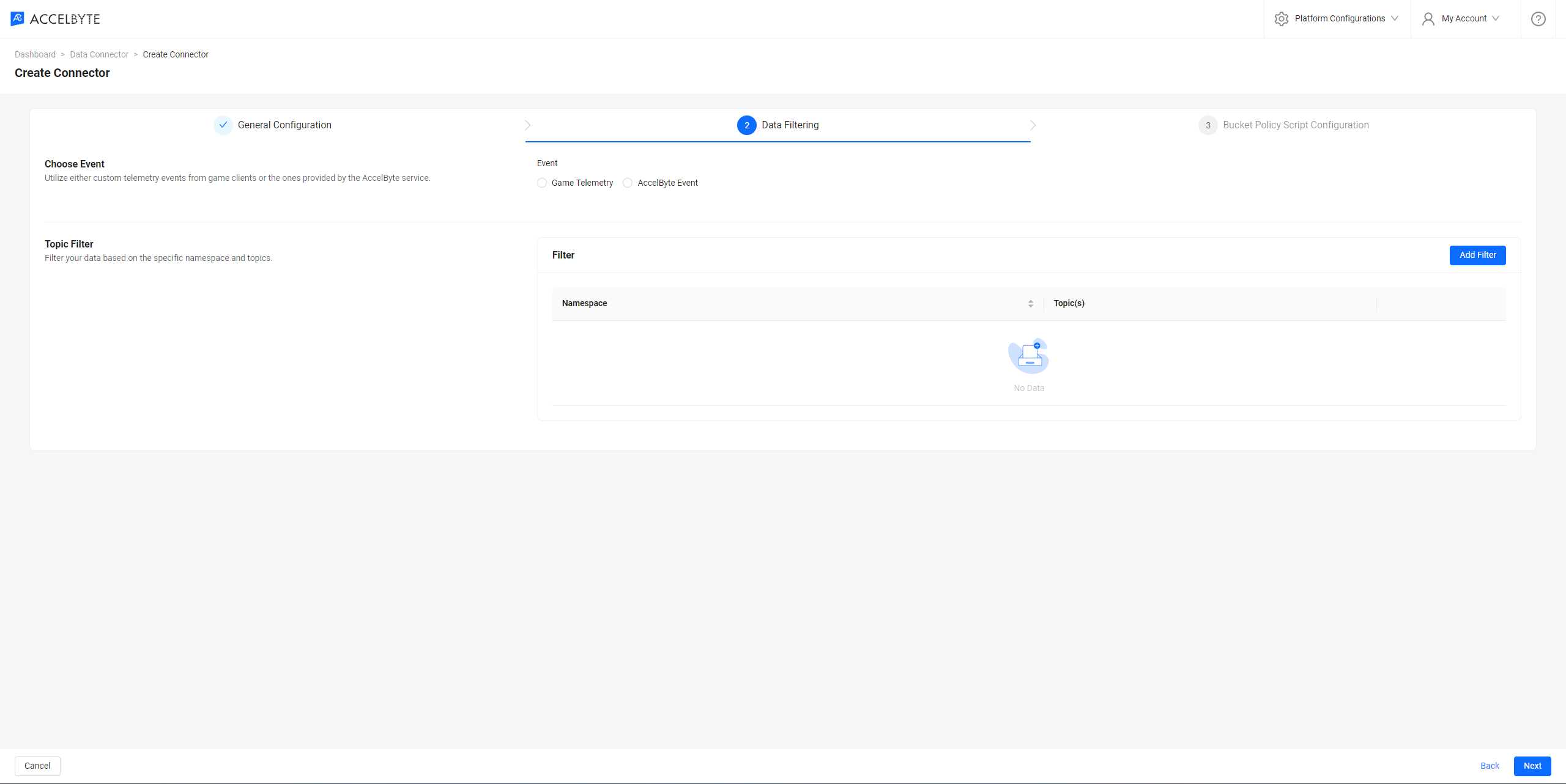 Image shows the Data Tracking form